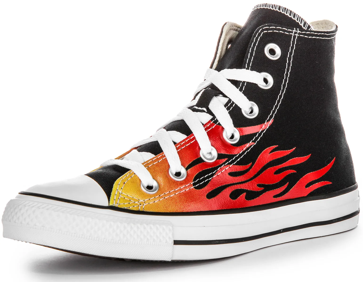 Converse 171130C All Star Flame Hi In Black Red