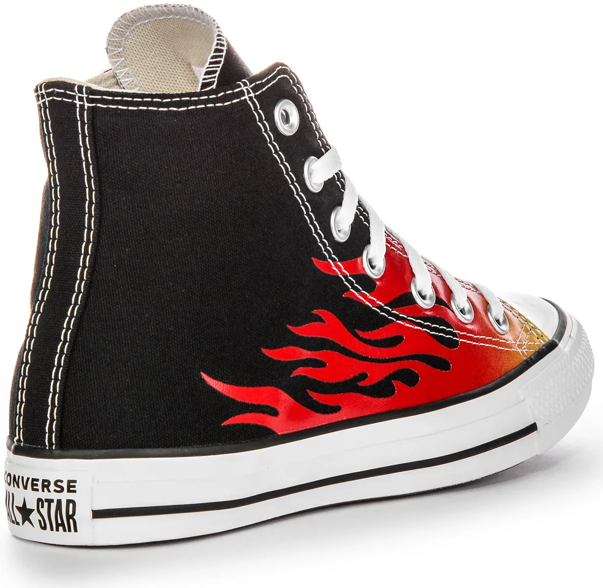 Converse 171130C All Star Flame Hi In Black Red