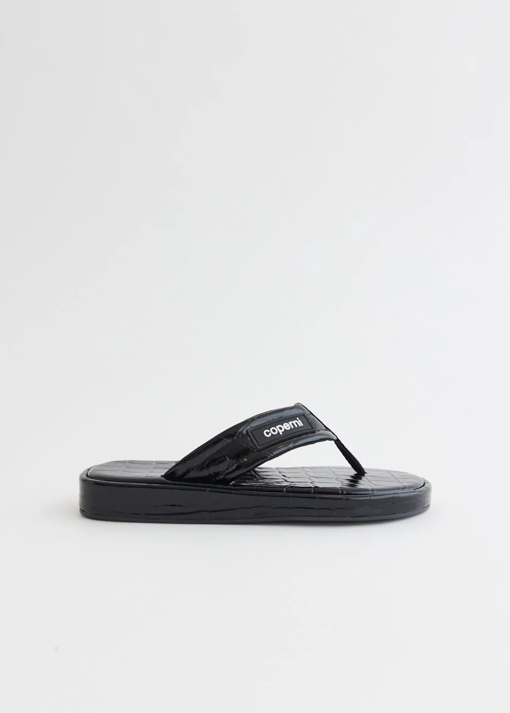 Croco Branded Flip Flop Sandals