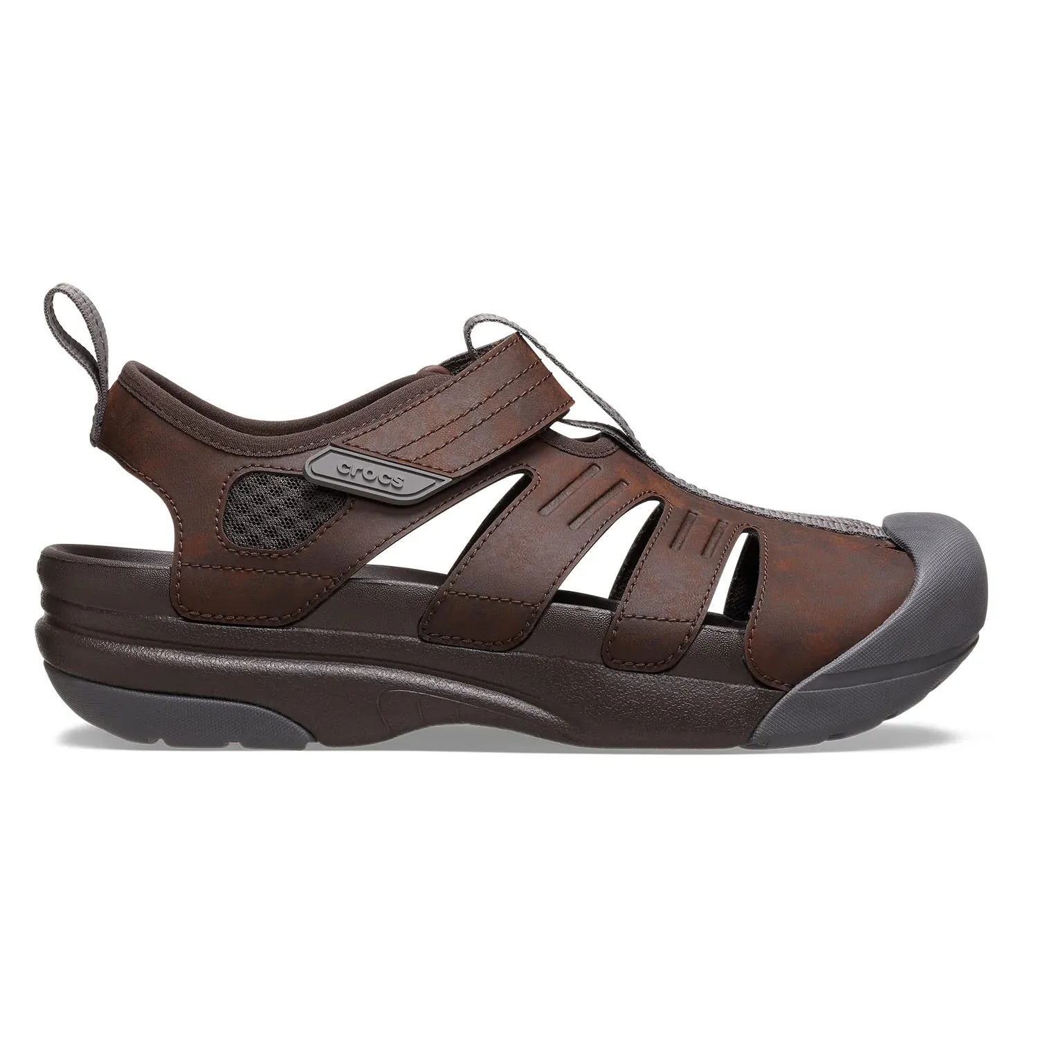 Crocs Unisex Yukon Fisherman Sandal Espresso