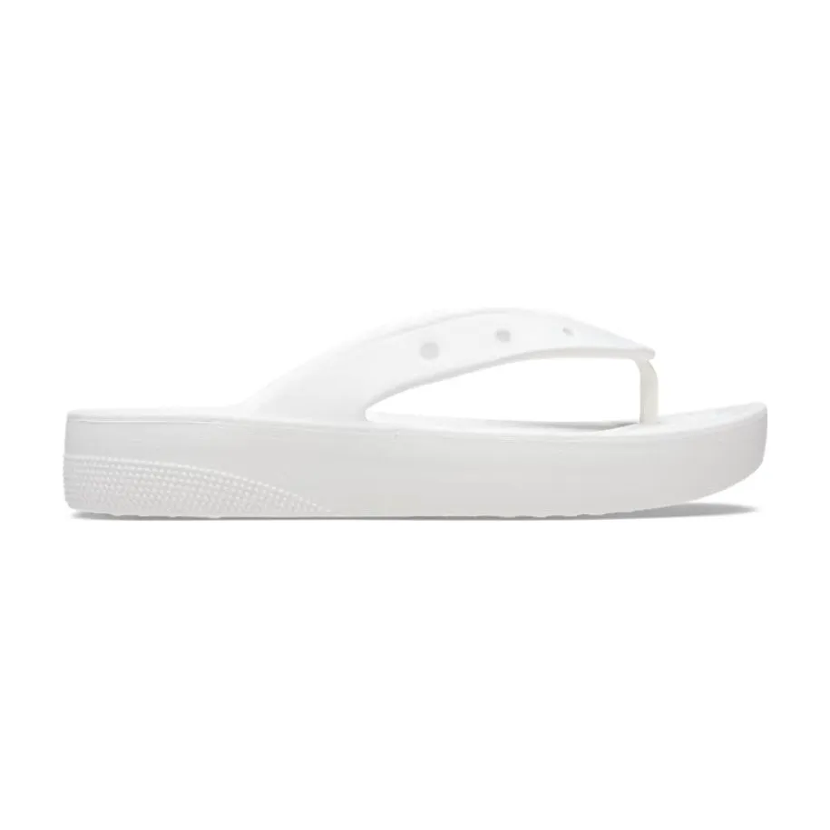 Crocs Womens Sandal Classic Platform Flip White