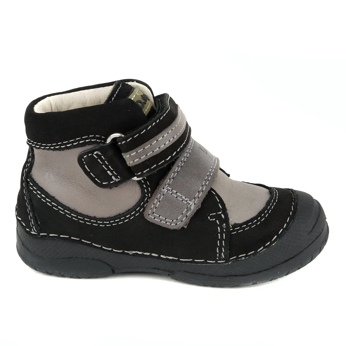 D.D. Step toddler boy boots grey and black size US 4-8