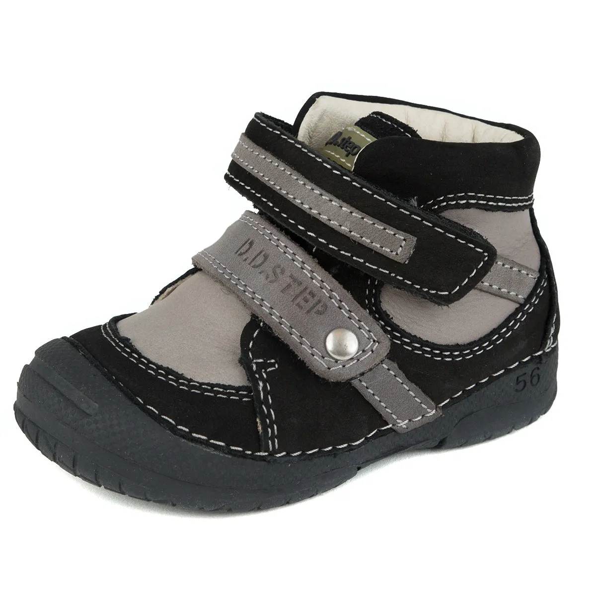 D.D. Step toddler boy boots grey and black size US 4-8