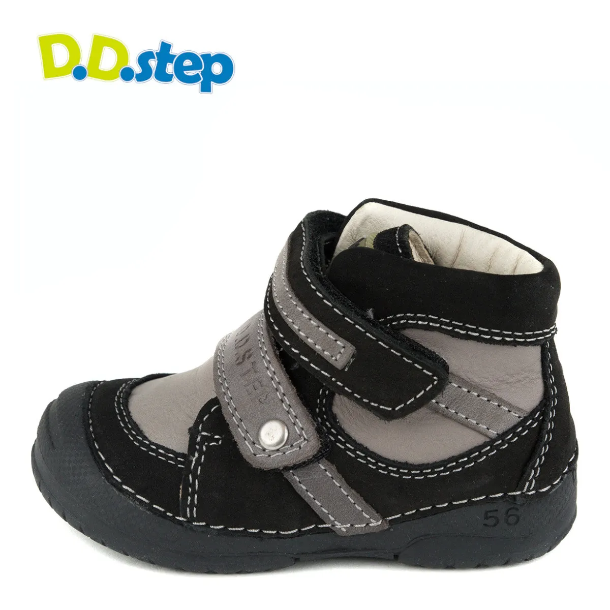 D.D. Step toddler boy boots grey and black size US 4-8