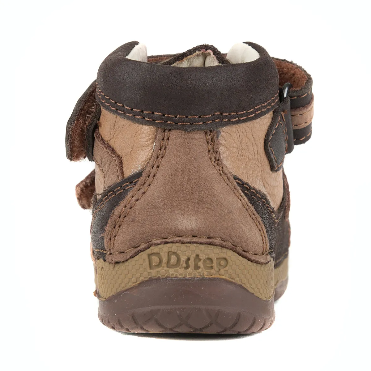 D.D. Step toddler boy boots light and dark brown size US 4-8