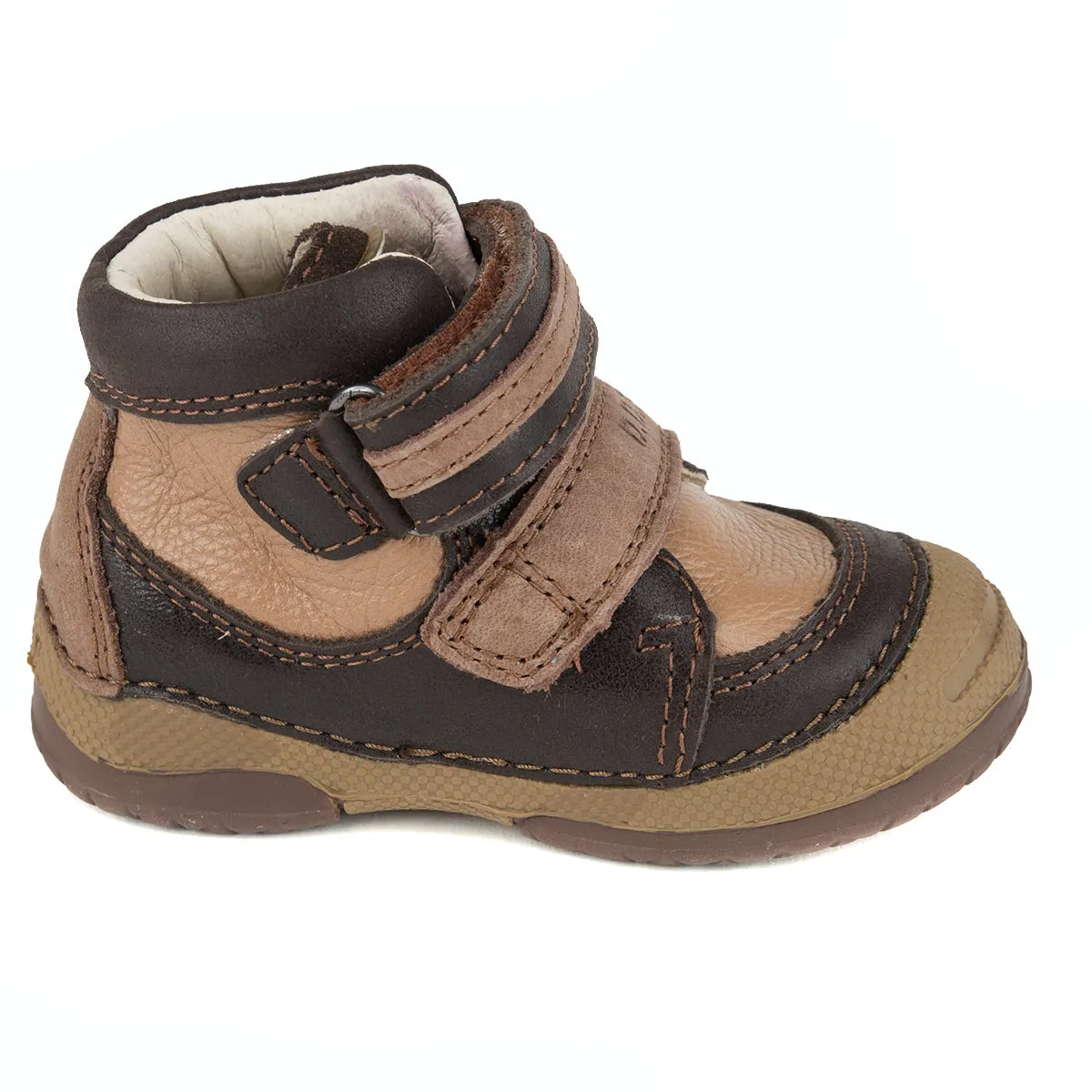 D.D. Step toddler boy boots light and dark brown size US 4-8