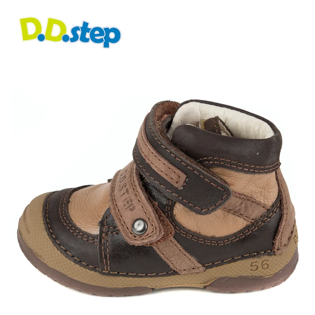 D.D. Step toddler boy boots light and dark brown size US 4-8