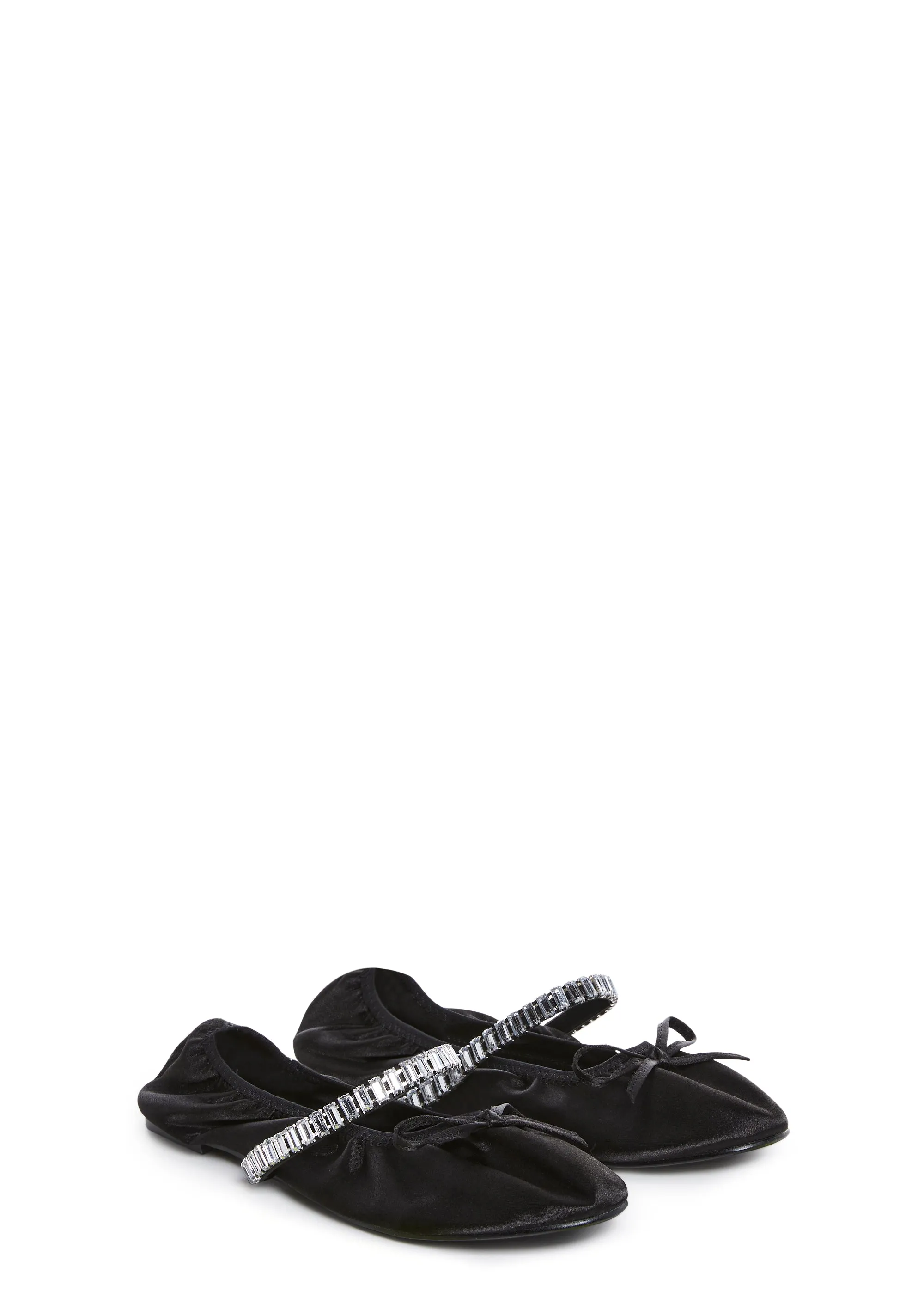 Diamante Ballet Flats - Black