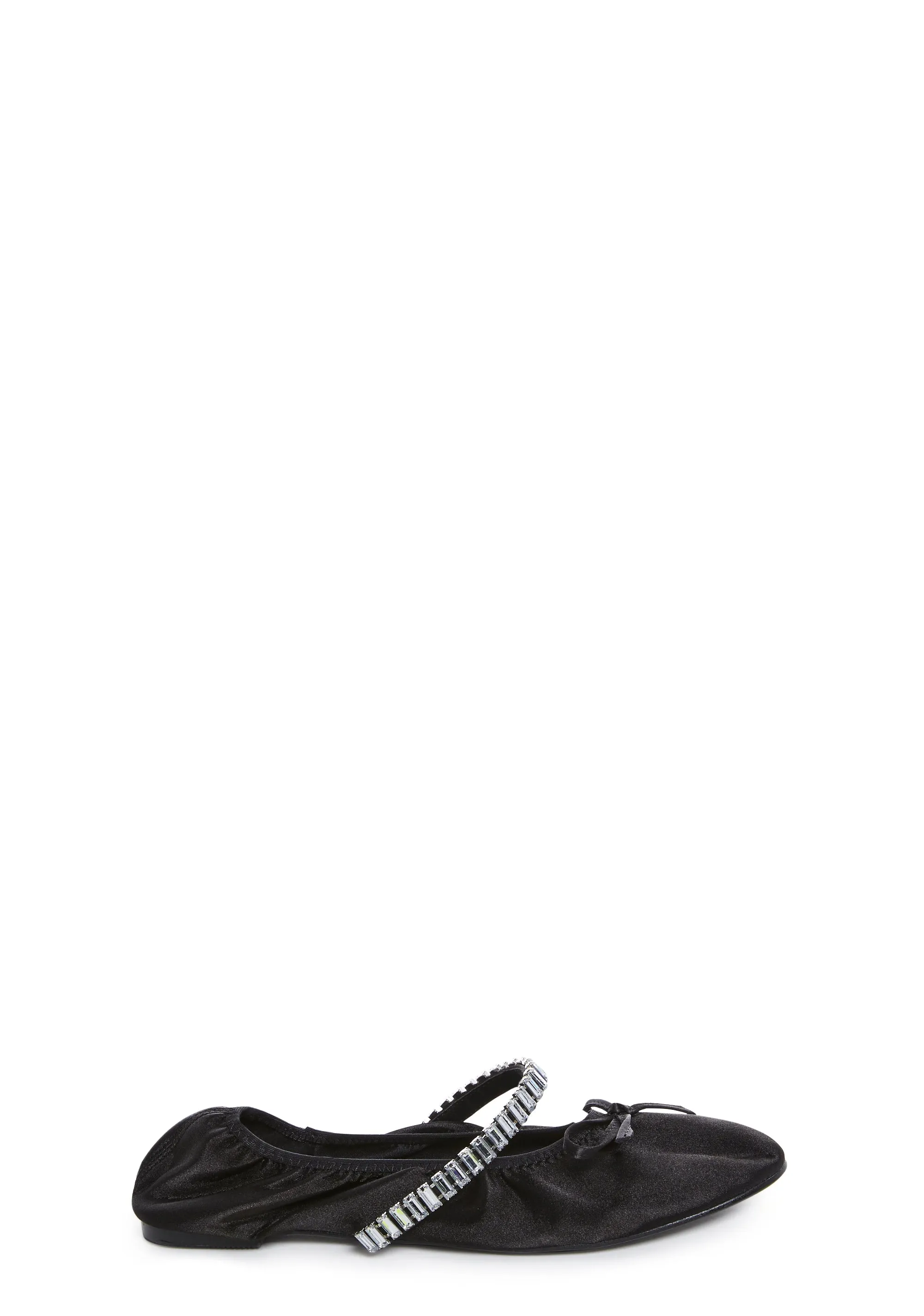 Diamante Ballet Flats - Black