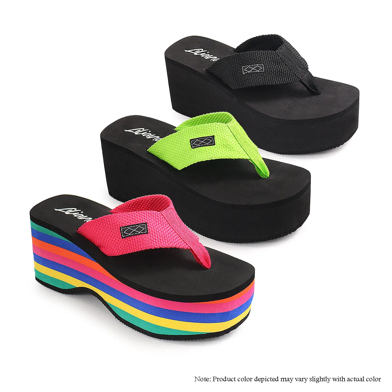 DOSA-1 WEDGE FLIP FLOP - BLACK