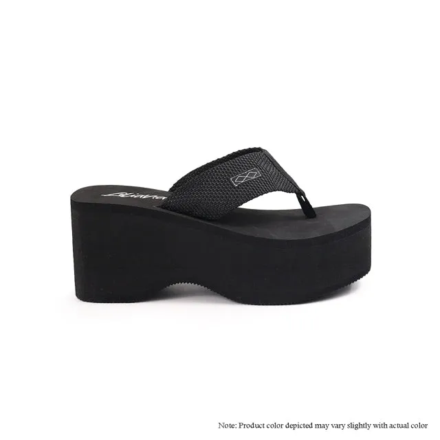 DOSA-1 WEDGE FLIP FLOP - BLACK