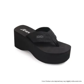 DOSA-1 WEDGE FLIP FLOP - BLACK