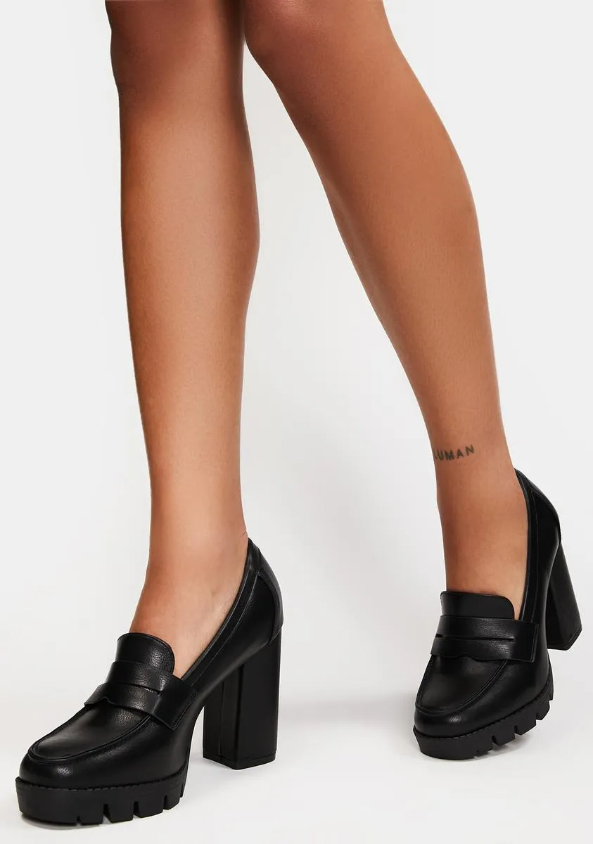 Drive Me Classy Heeled Loafers