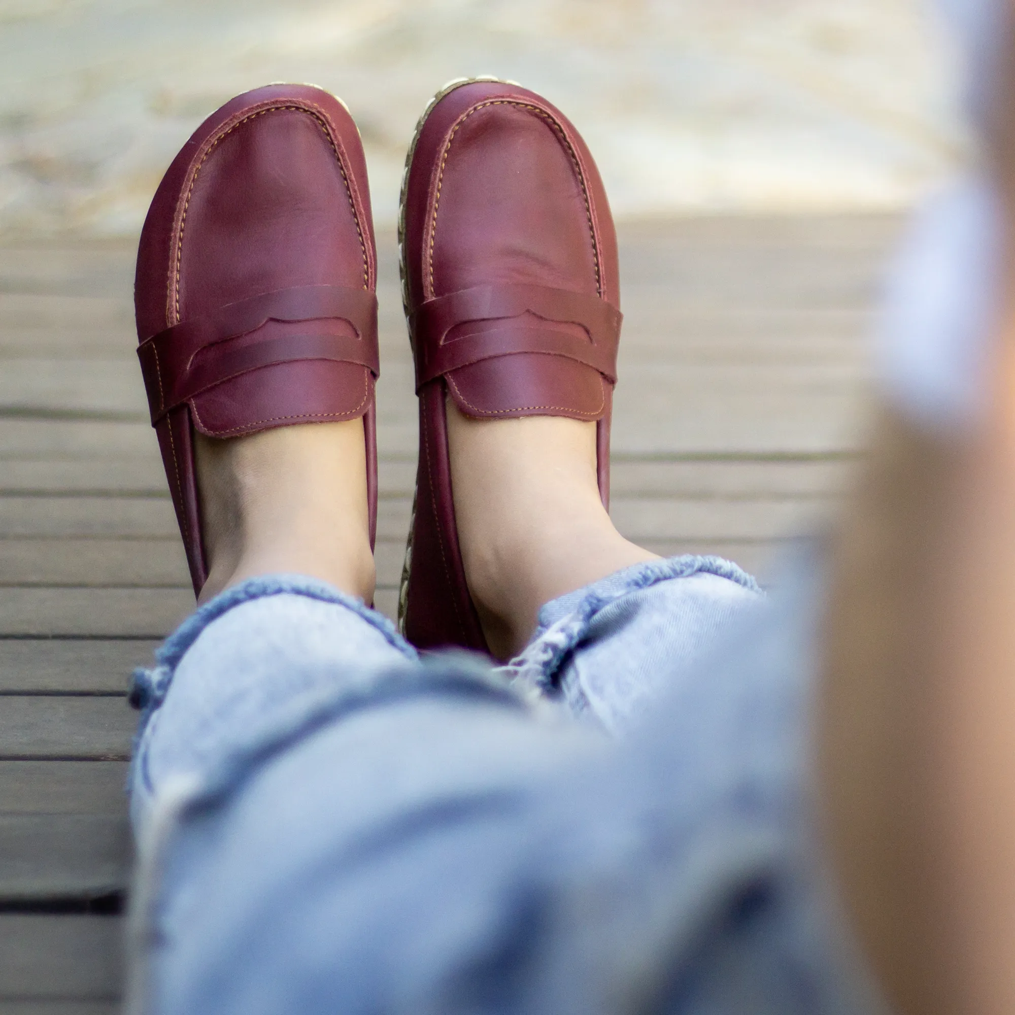 Earthing Barefoot Shoes Crazy Burgundy Women's