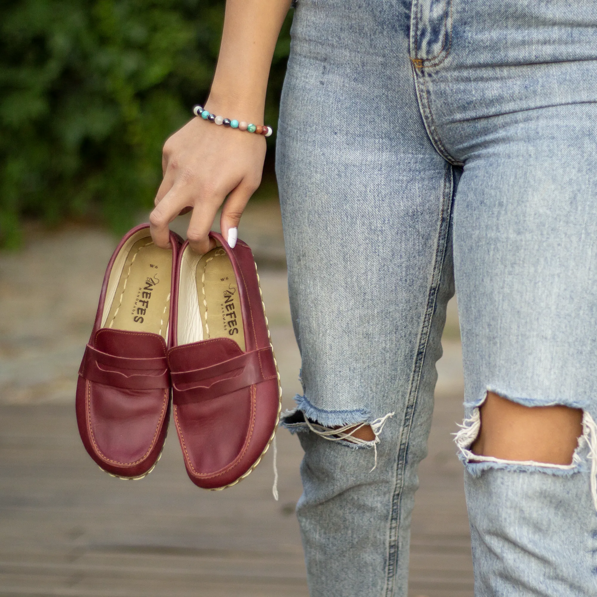 Earthing Barefoot Shoes Crazy Burgundy Women's