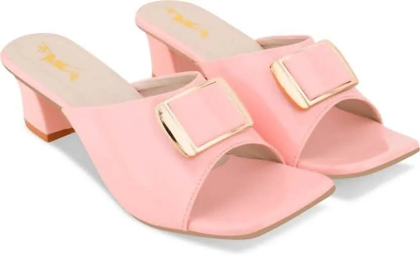 Elegant Pink Heeled Sandals for Women