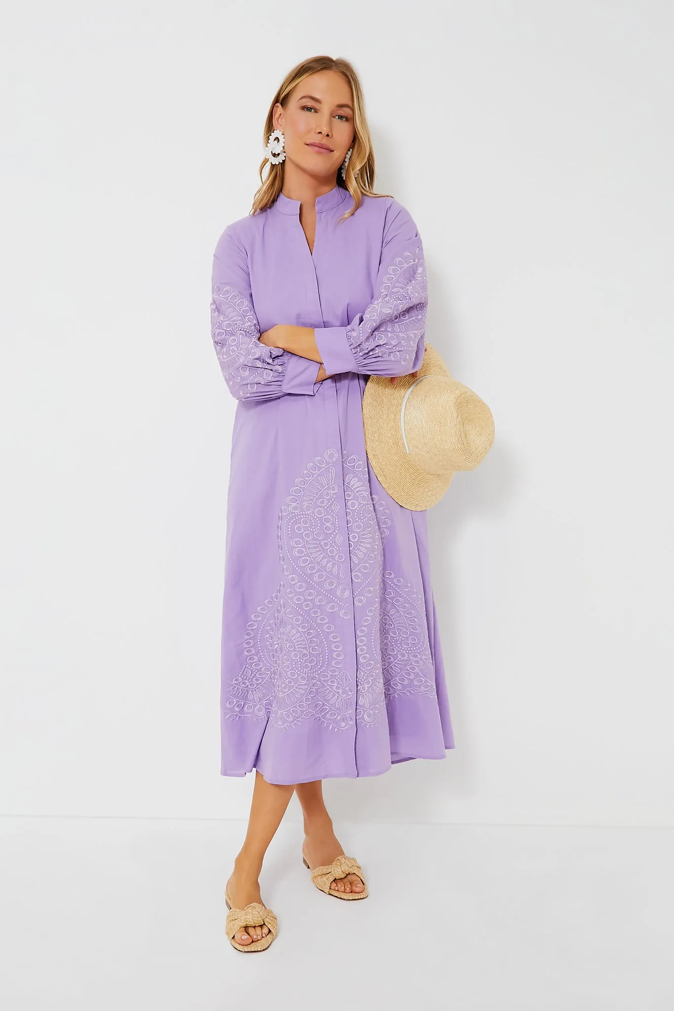 Embroidered Wisteria Caftan