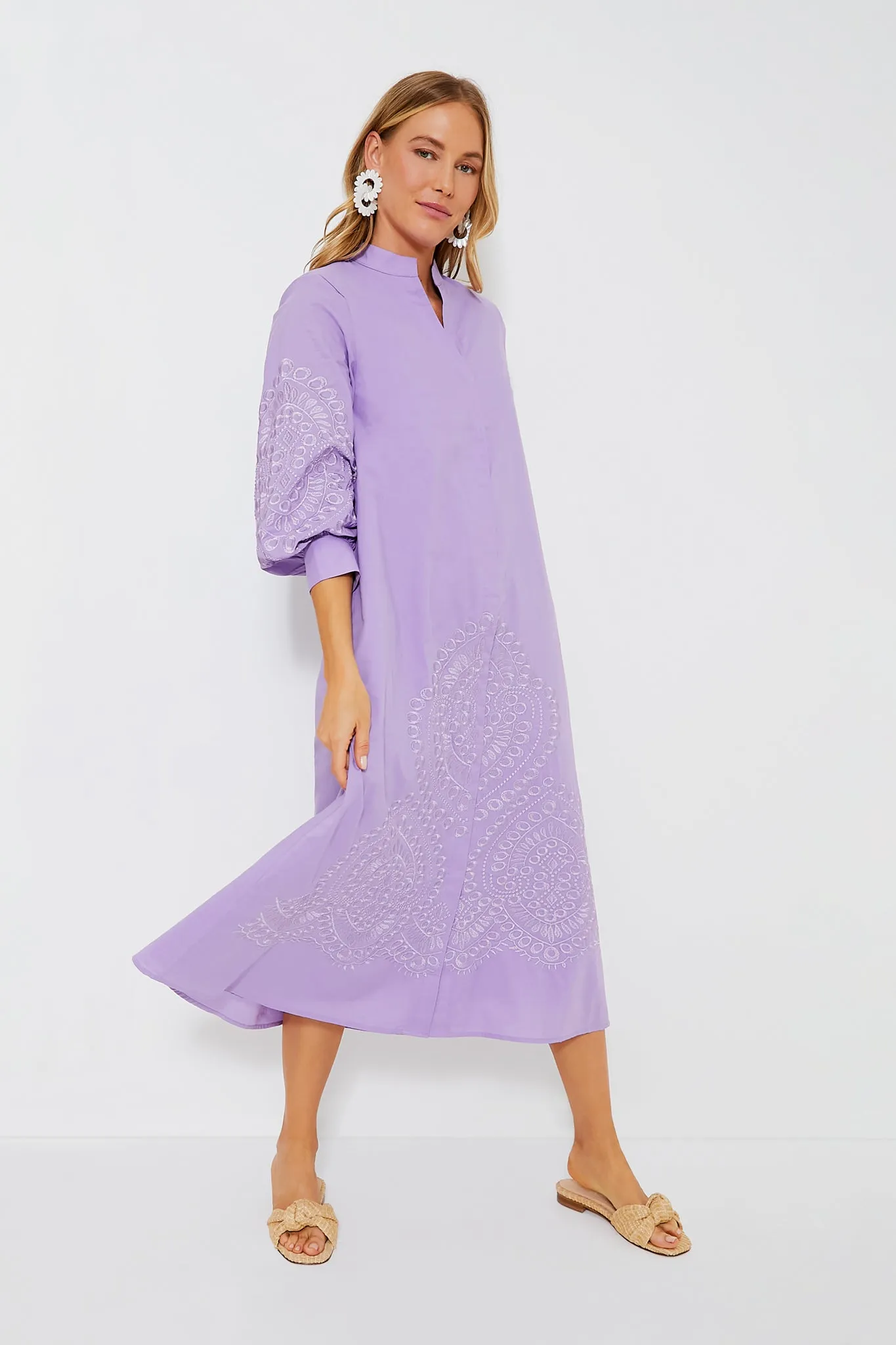 Embroidered Wisteria Caftan