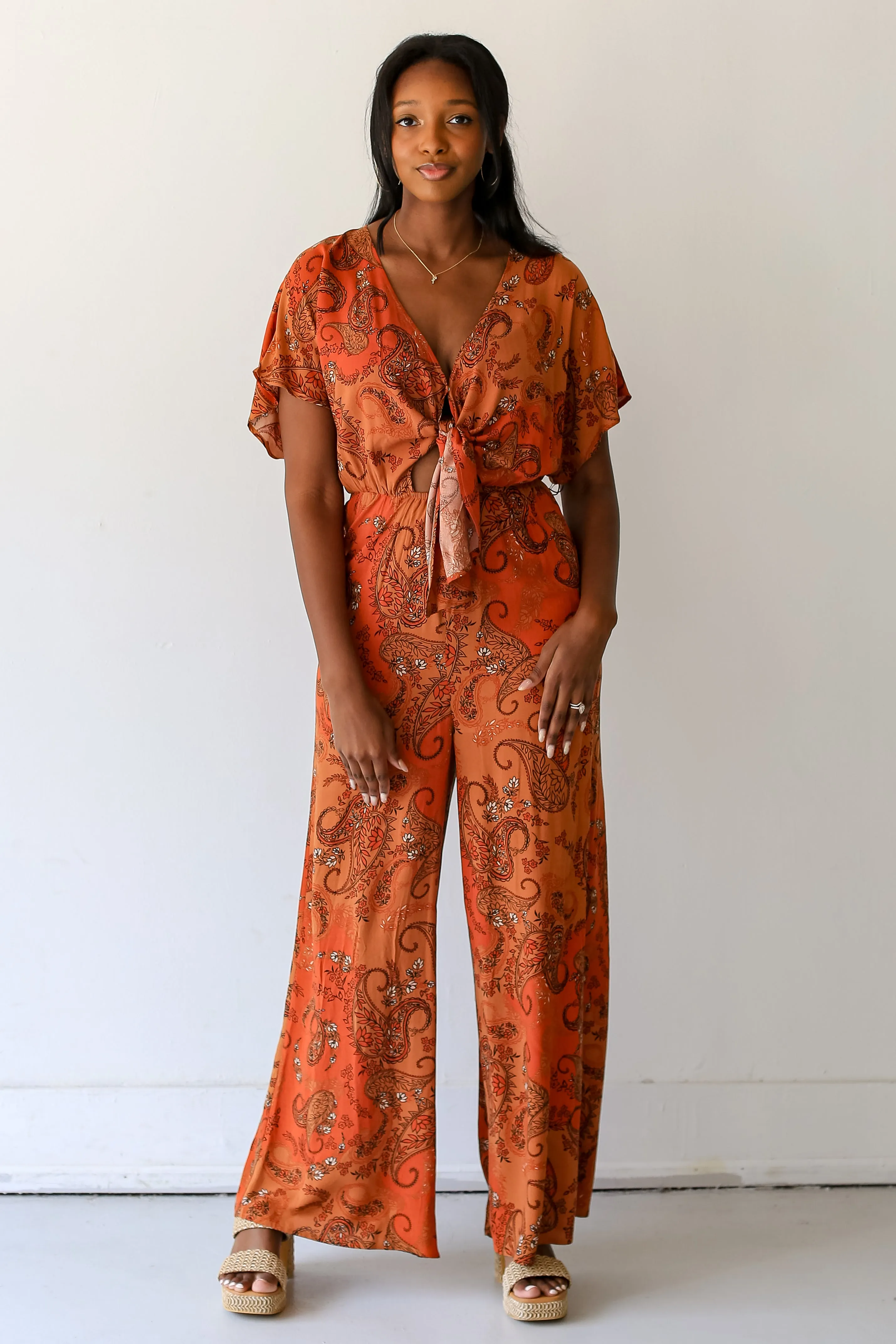 FINAL SALE - Getaway Moves Paisley Jumpsuit