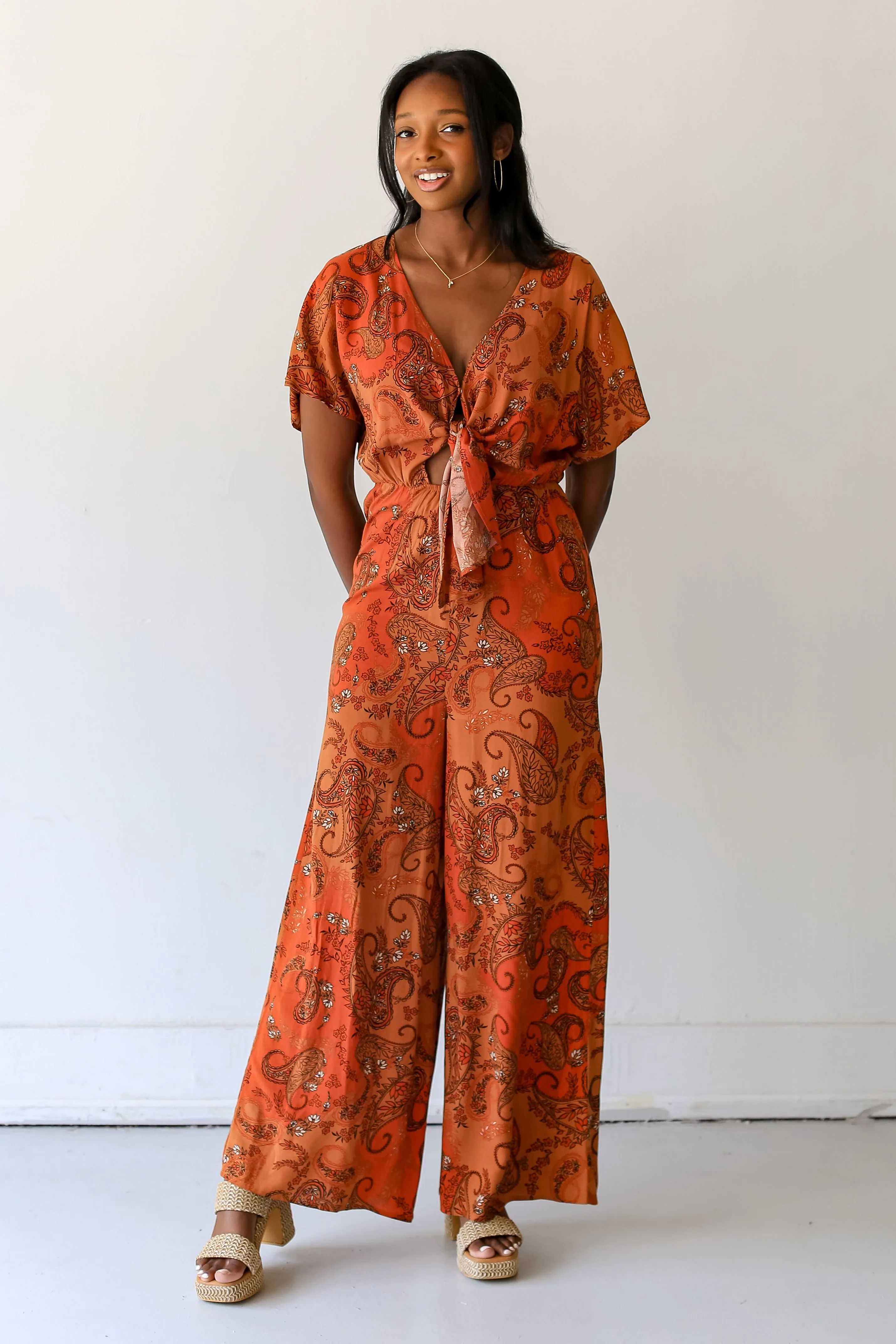 FINAL SALE - Getaway Moves Paisley Jumpsuit