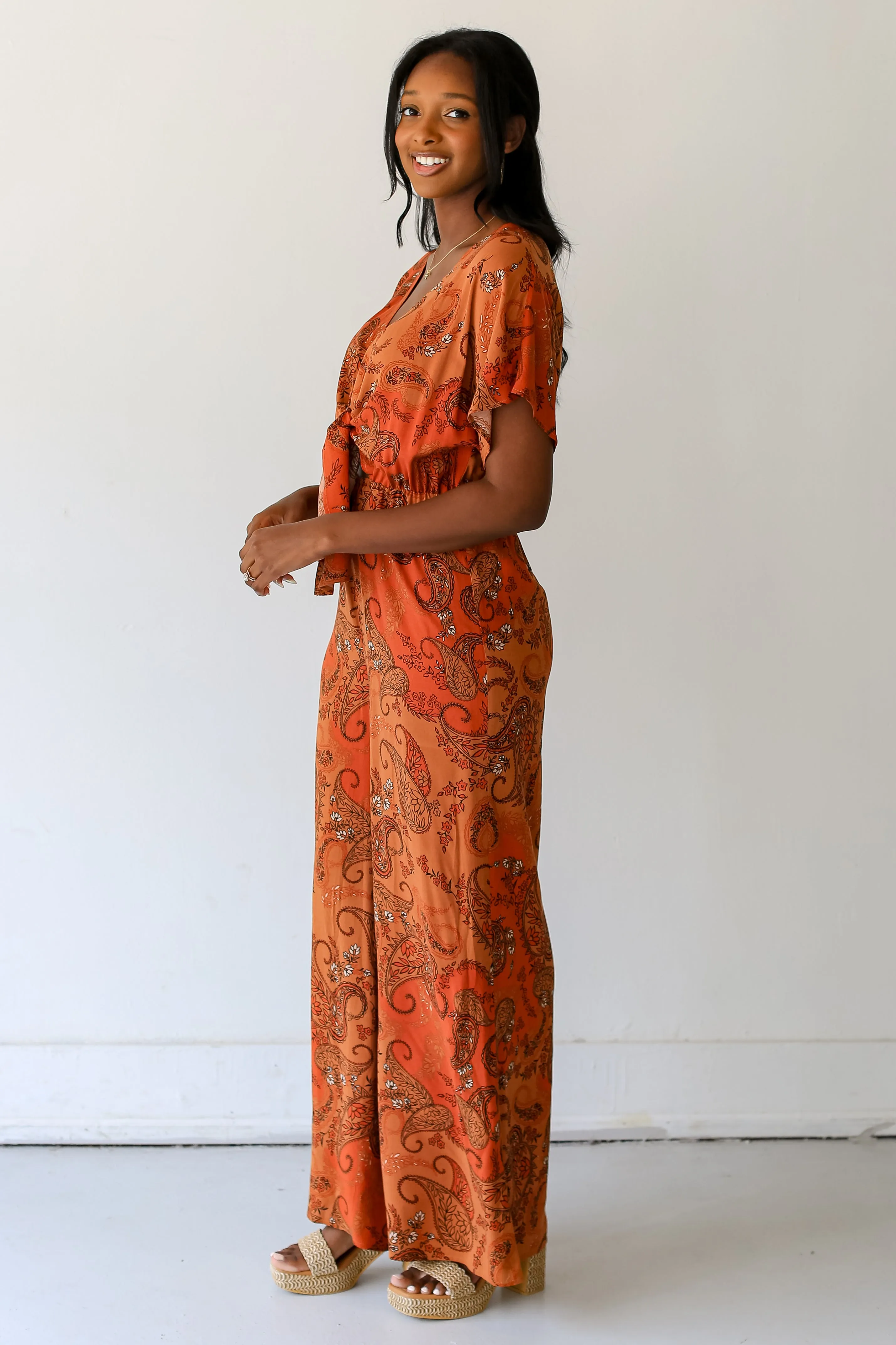 FINAL SALE - Getaway Moves Paisley Jumpsuit