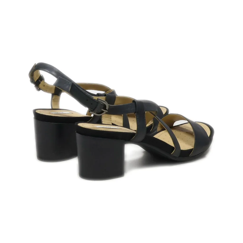 Geox High-Heel Sandals Leather Black Colour For Women