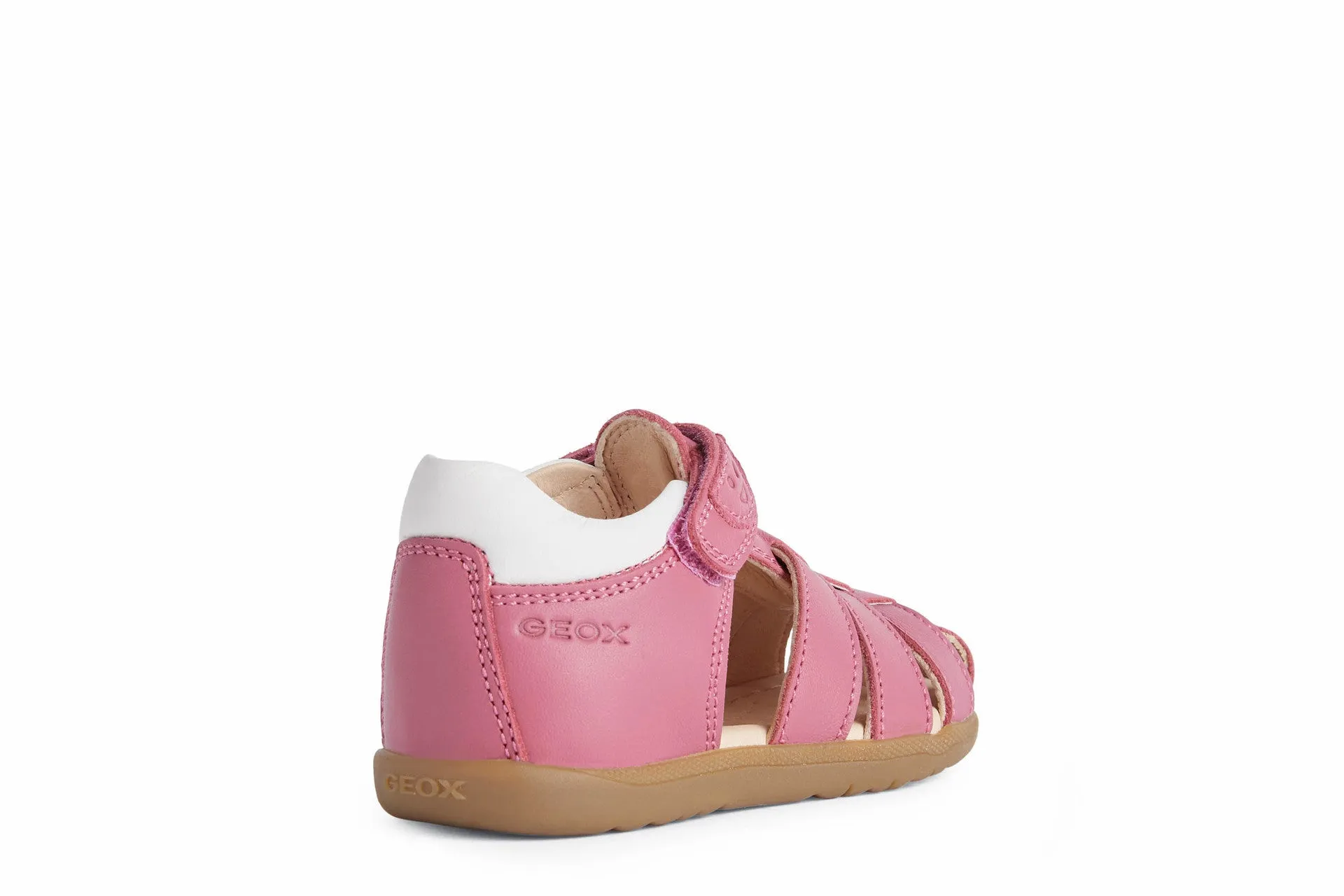 Geox Macchia Girls Fuchsia-White Closed Toe Sandal