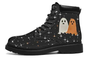 Ghost Besties Classic Boots - High Quality Micro-Suede Weatherproof Vegan Shoes with Stitched on Soles