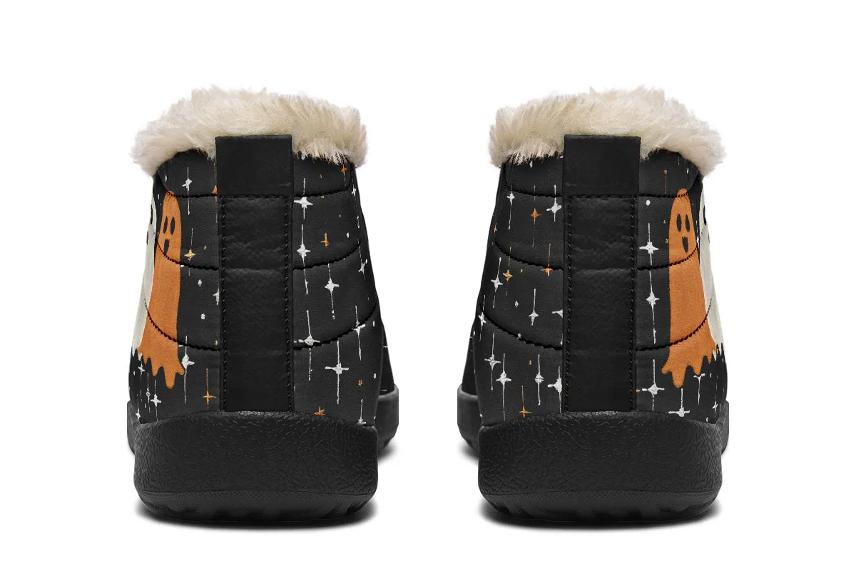 Ghost Besties Winter Sneakers - Warm & Easy Slip-On Shoes Lined with Vegan Wool with Anti-Slip Soles