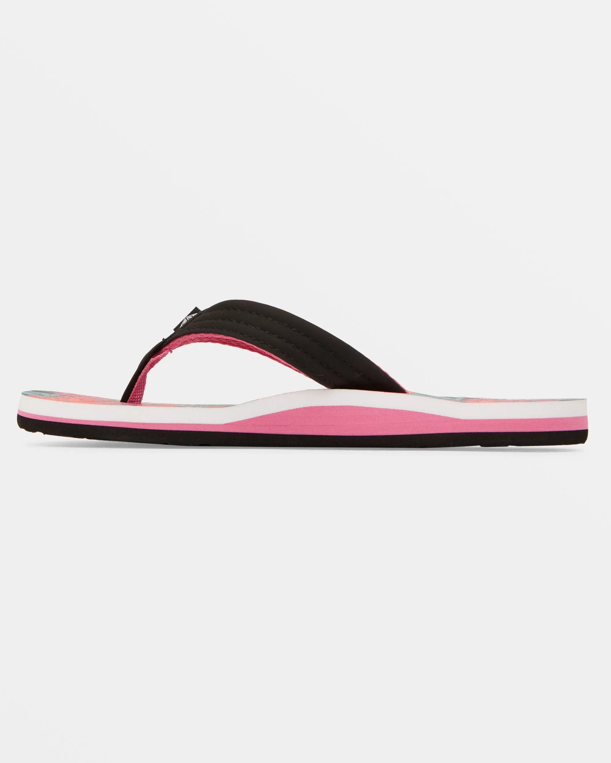 Girls 4-16 Vista Loreto Flip-Flops - Black/Cactus Flower