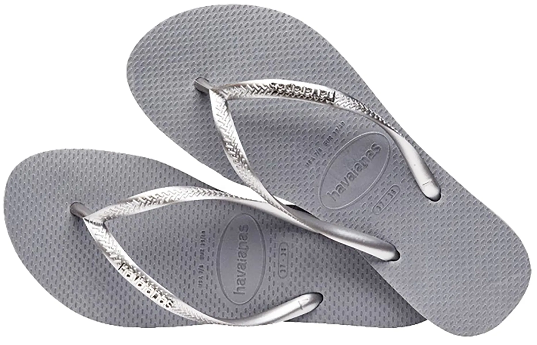 Havaianas Slim Logo Metal In Grey