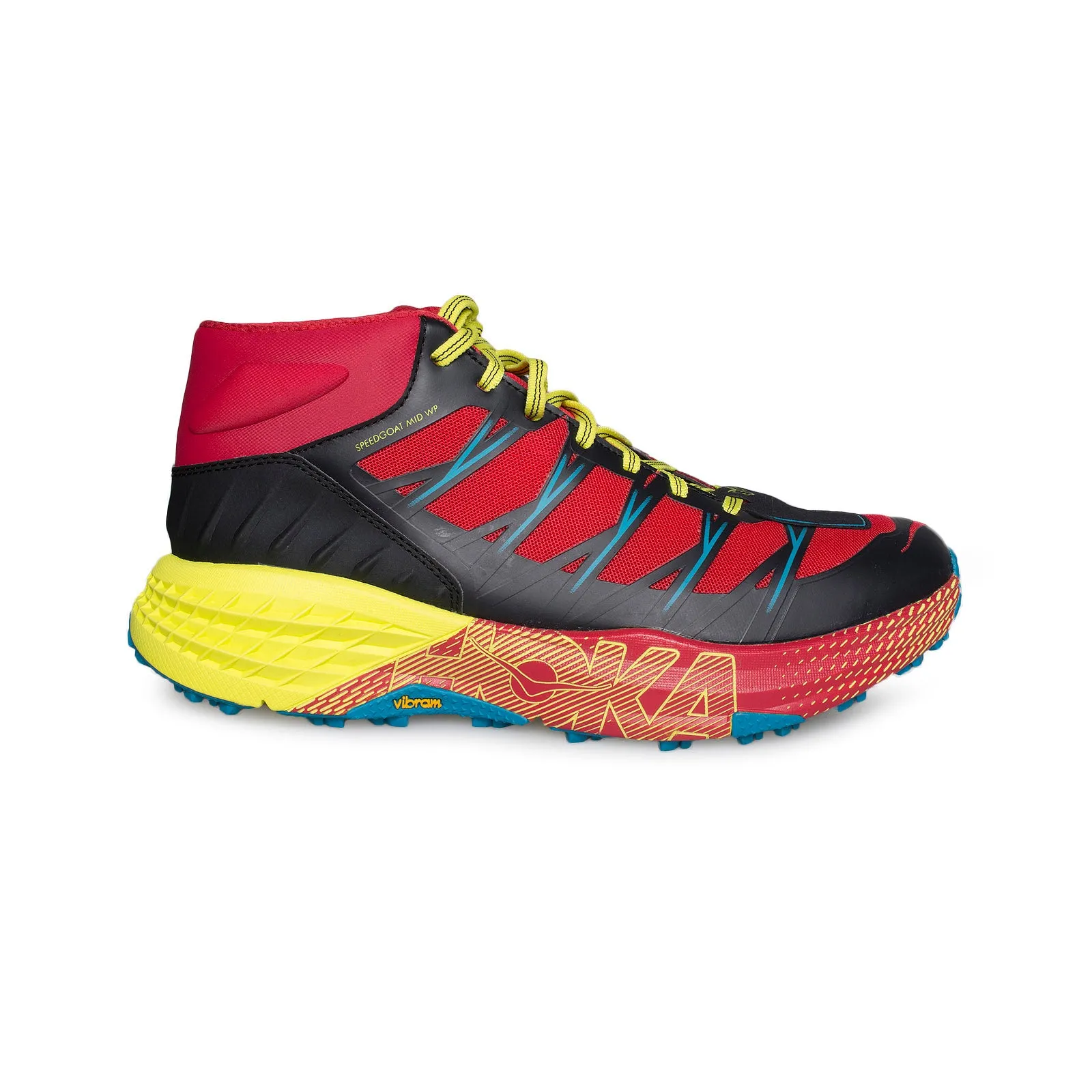 Hoka One One Speedgoat MID WP Chinese Red / Caribbean Sea Running Shoes - Men's