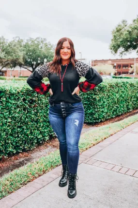 Holiday Spirit Color Block Top