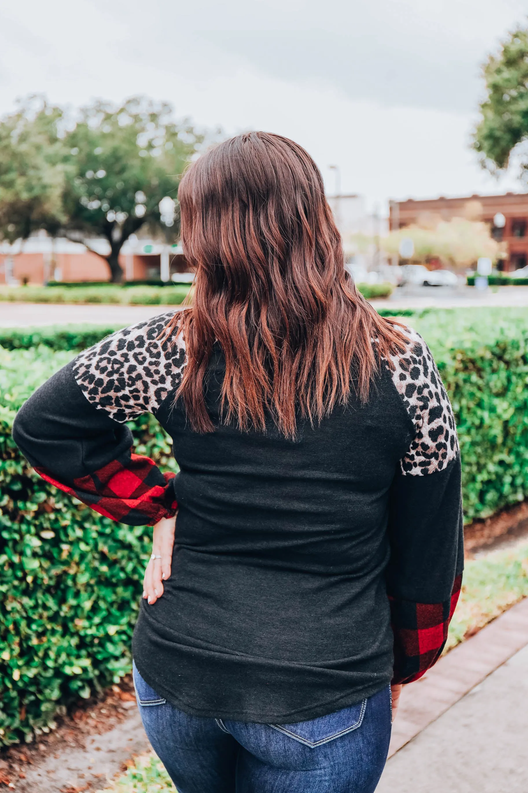 Holiday Spirit Color Block Top