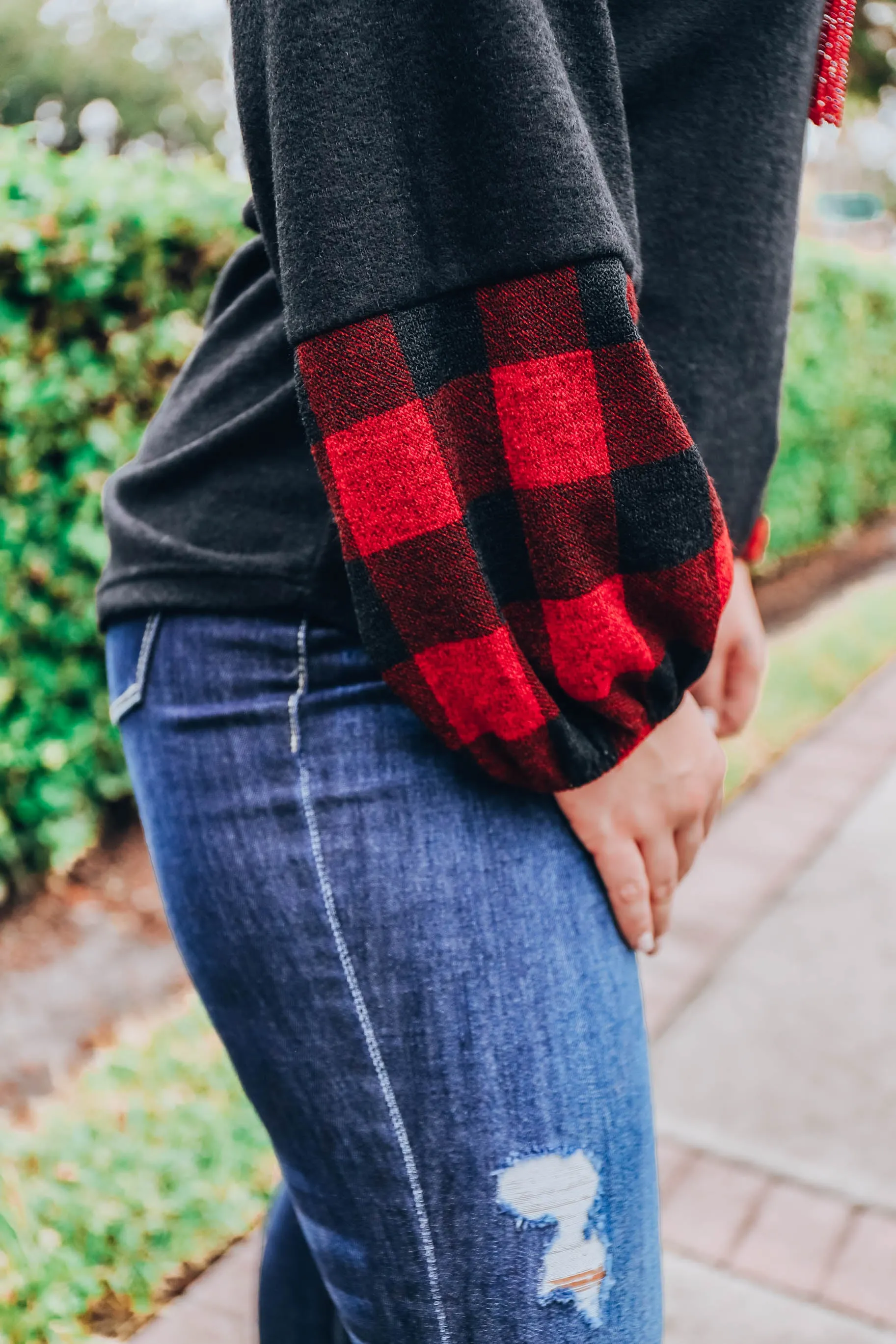 Holiday Spirit Color Block Top