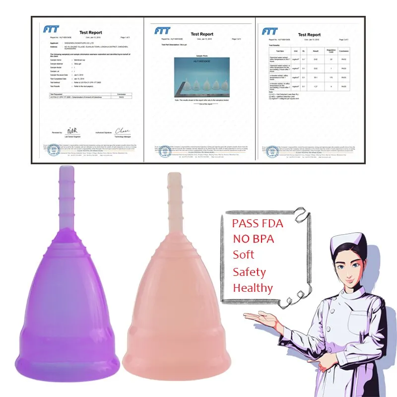 Hot Sale Vaginal Menstrual Cup and Sterilizer Cup Sterilizing Collapsible Cups Flexible to Clean Recyclable Camping Foldable Cup