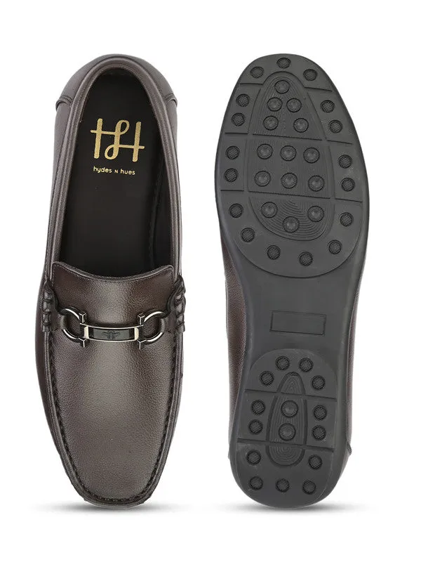 Hydes N Hues Brown Classy Loafers For Men