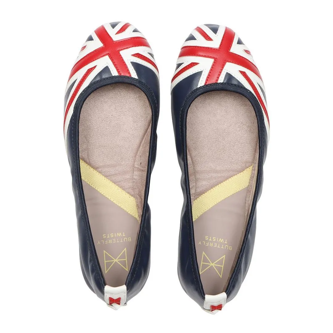 JACQUI Ballet Flat Shoes - Red/White/Blue