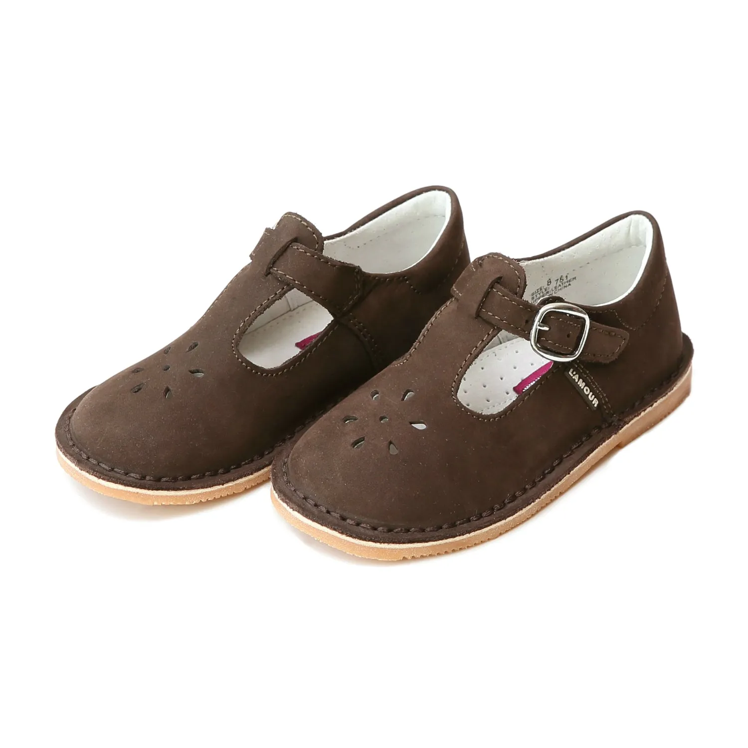 Joy Classic Nubuck Leather T-Strap Mary Jane