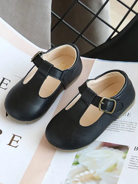 Just Adorable T Strap Buckle Flats by Liv and Mia