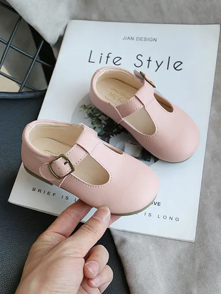 Just Adorable T Strap Buckle Flats by Liv and Mia