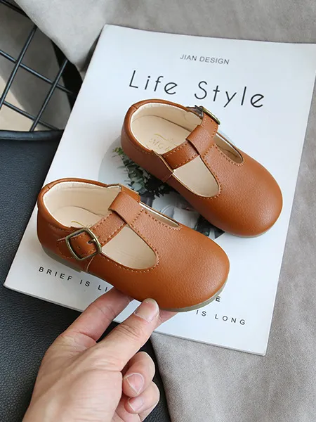 Just Adorable T Strap Buckle Flats by Liv and Mia