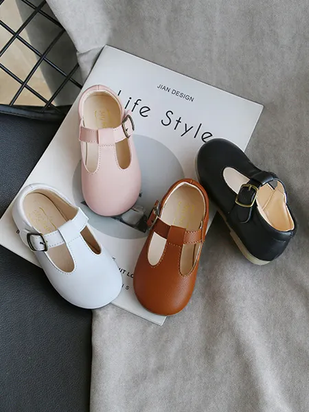 Just Adorable T Strap Buckle Flats by Liv and Mia