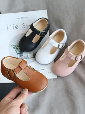 Just Adorable T Strap Buckle Flats by Liv and Mia