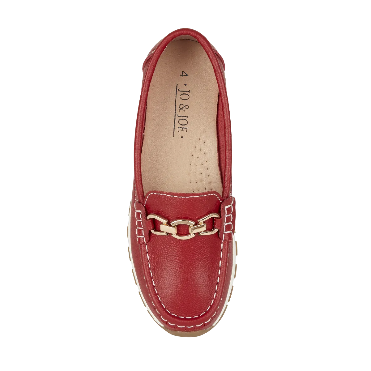 Ladies Leather Slip on Dark Red Shoes Ipanema Flat Jo & Joe