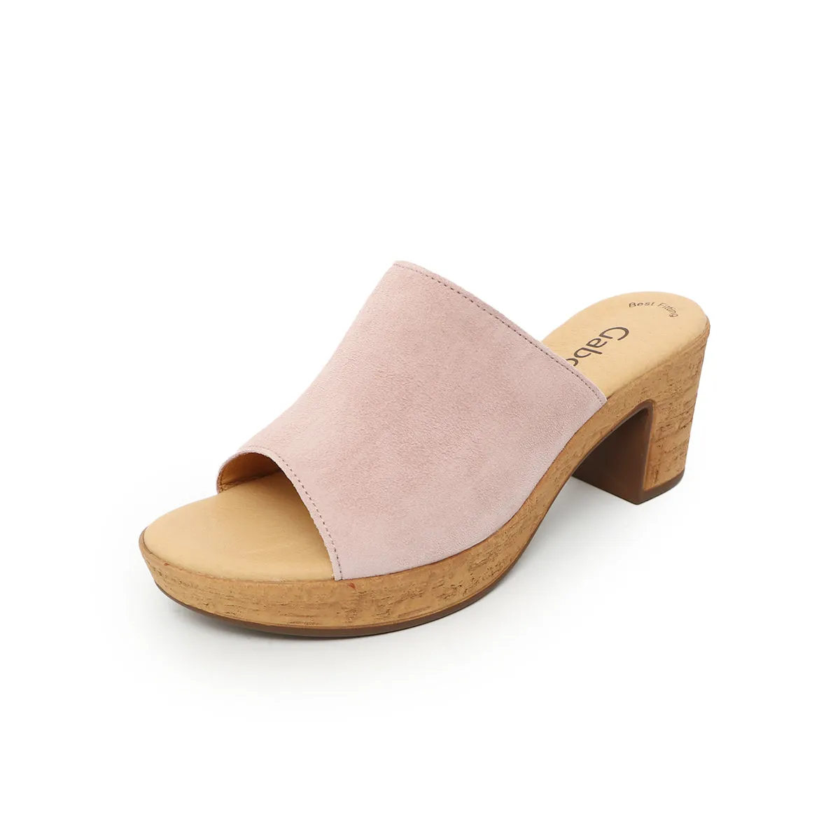 Lara Rose Pink Soft Walking Heel Sandals