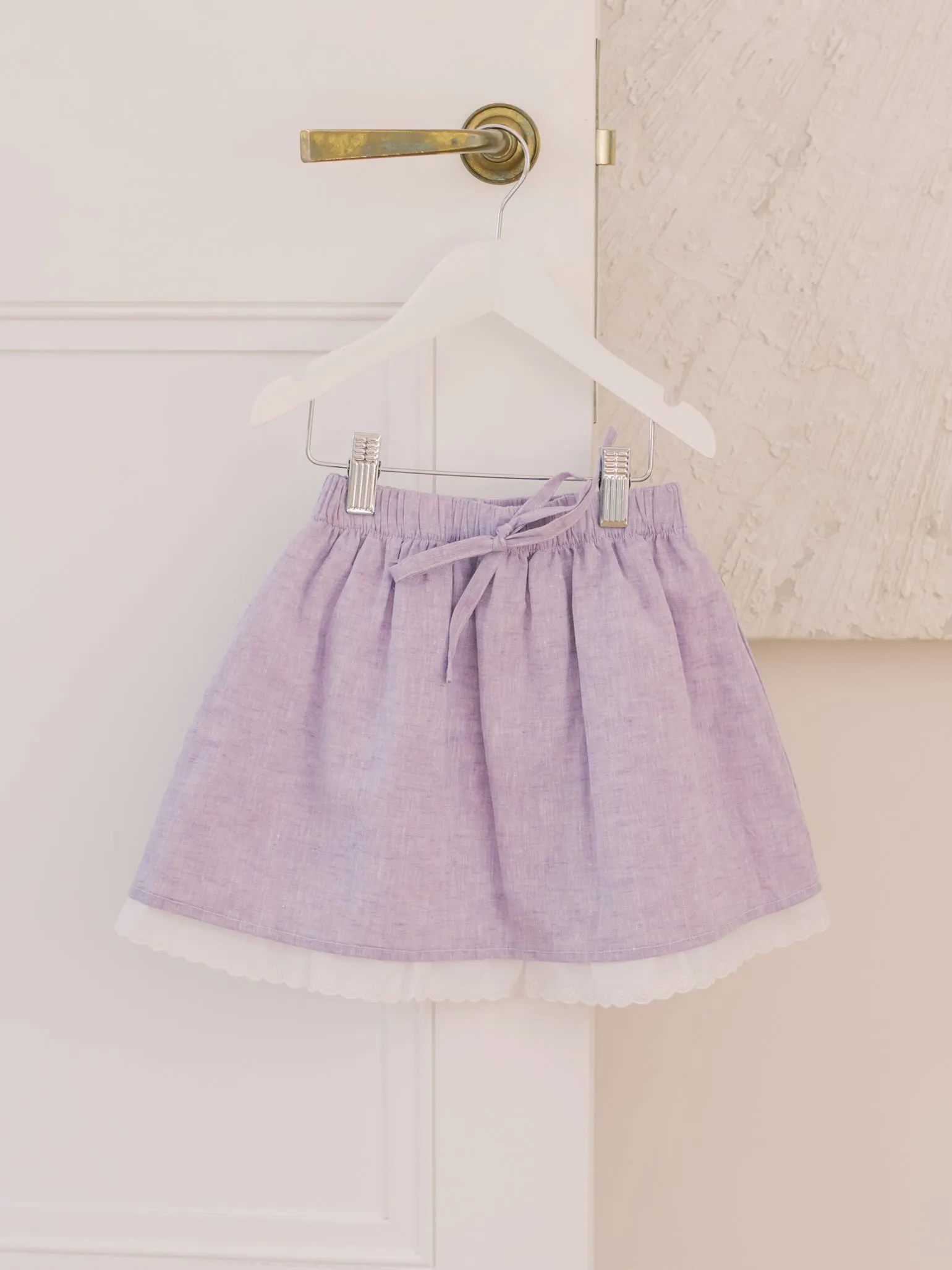 Lilac Luna Girl Linen Mix Skirt