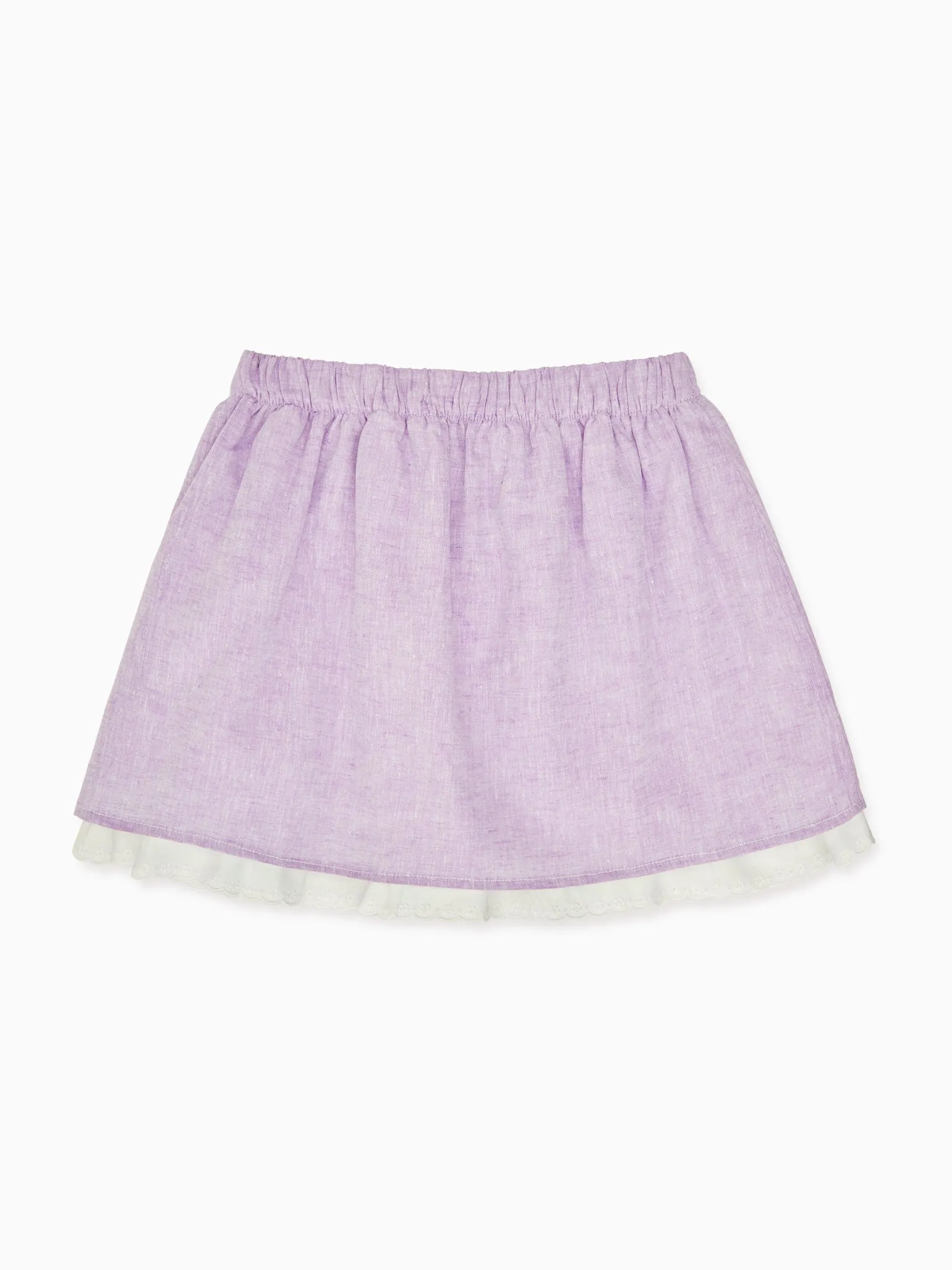 Lilac Luna Girl Linen Mix Skirt