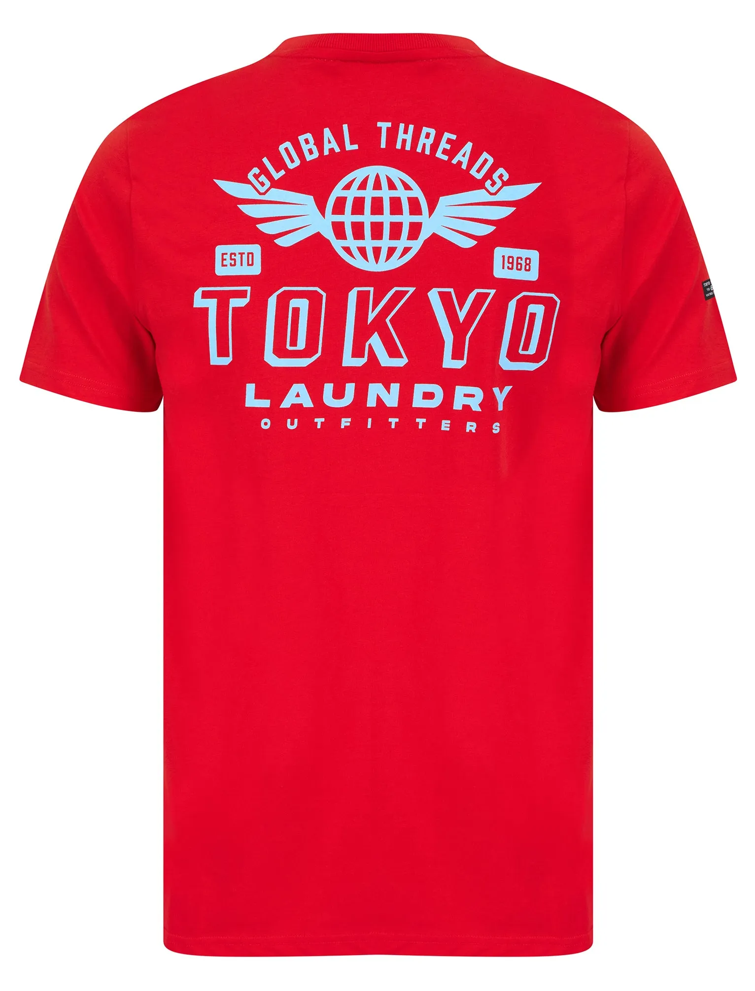 Logger Motif Cotton Jersey T-Shirt in High Risk Red - Tokyo Laundry