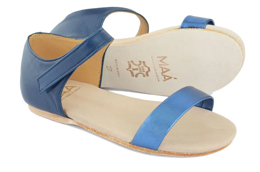 MAA Girls Metallic Blue and Navy Sandal